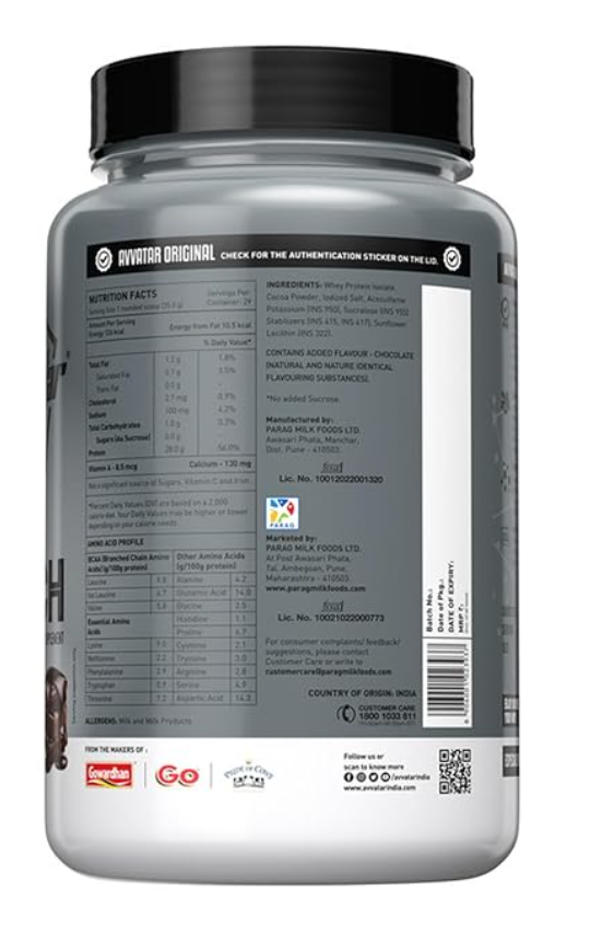 Avvatar ISORICH Whey Protein – Malai Kulfi (1/2Kg)