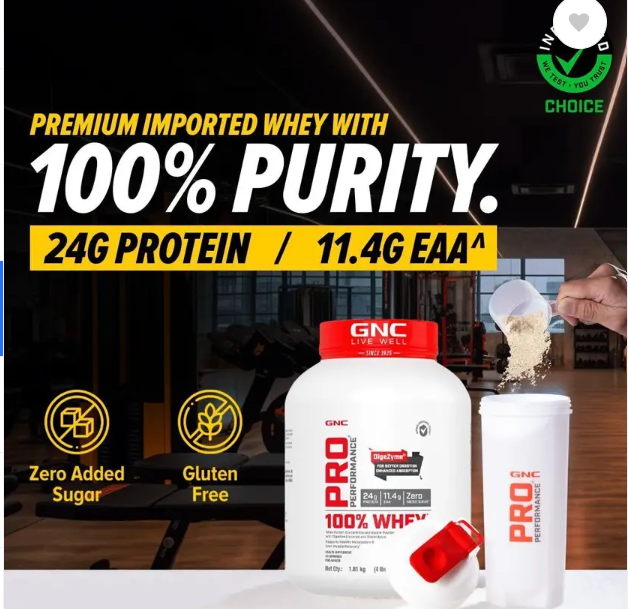 GNC Pro Performance 100% Whey Protein – Chocolate Fudge (1.81 kg)