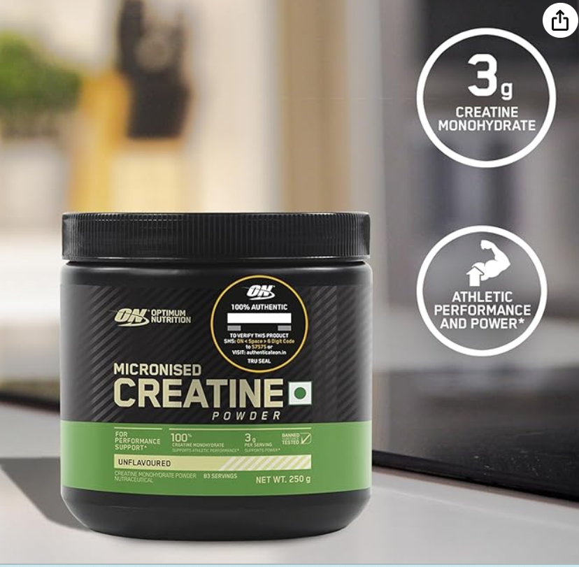Optimum Nutrition (ON) Micronized Creatine Powder – 250g (65 Servings)