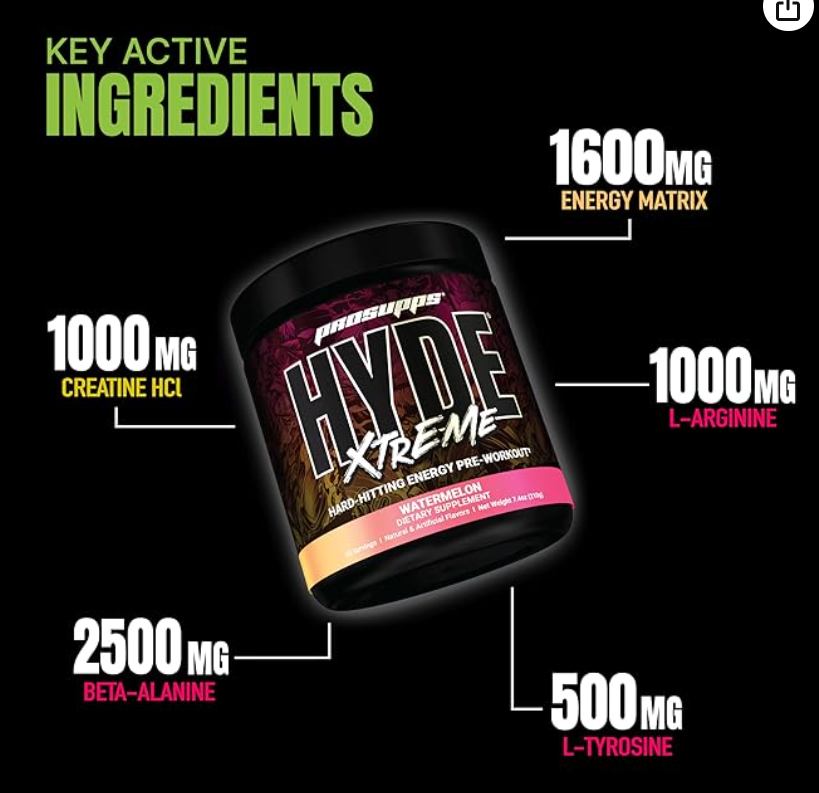 ProSupps Hyde Xtreme Pre-Workout Powder – 30 SERV
